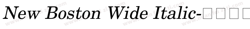 New Boston Wide Italic字体转换